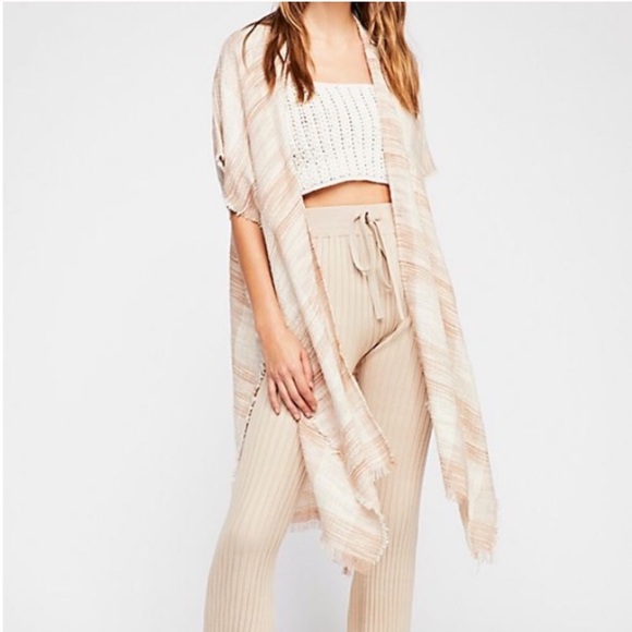 Free People Tops - NWT FREE PEOPLE River Bend Woven Plaid Boho Kimono